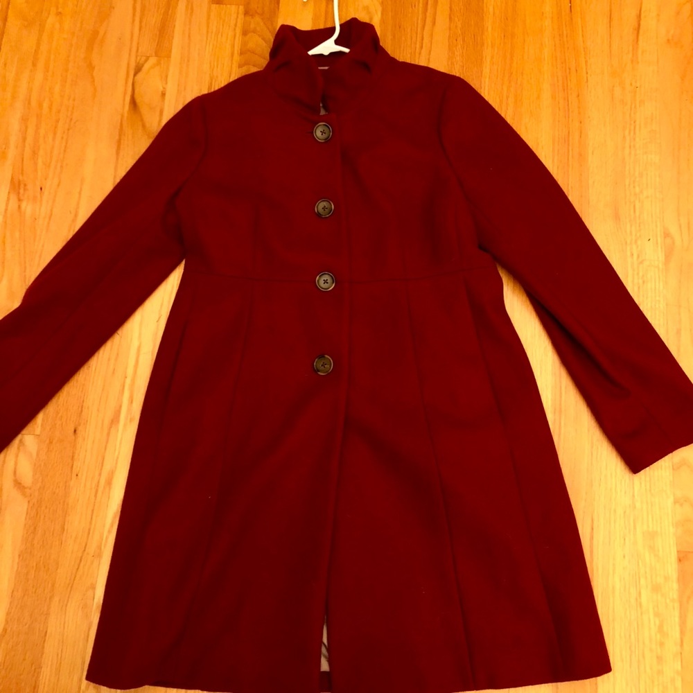 JCREW peacoat maroon size 14
